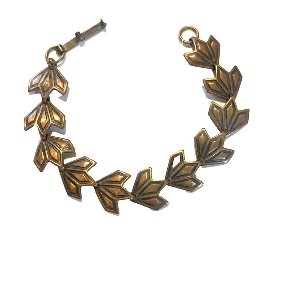 Vintage Southwestern Solid Copper Tennis Bracelet 6 1/2" Western Ethnic - Picture 1 of 7